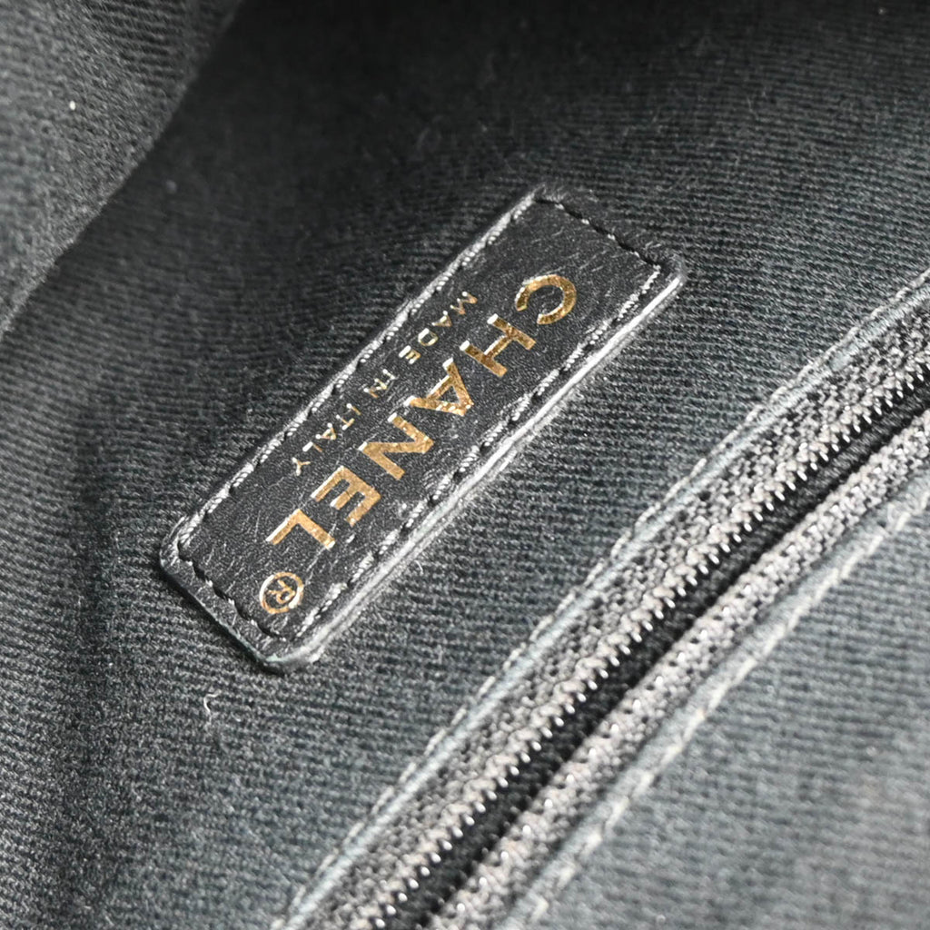 Chanel 2019 Black Straw Deauville Bucket Backpack