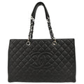 Chanel 2012-2013 Black Caviar Grand Shopping Tote GST XL Handbag