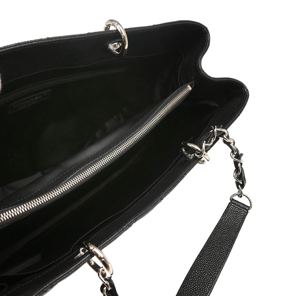 Chanel 2012-2013 Black Caviar Grand Shopping Tote GST XL Handbag