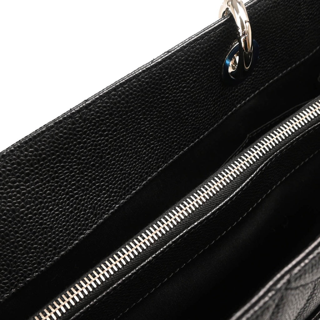 Chanel 2012-2013 Black Caviar Grand Shopping Tote GST XL Handbag