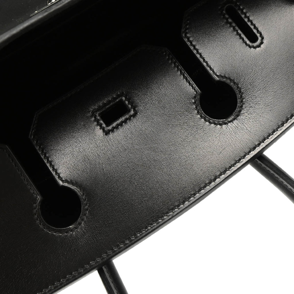 Hermes 2011 So-Black Box Calf Birkin 30 Handbag
