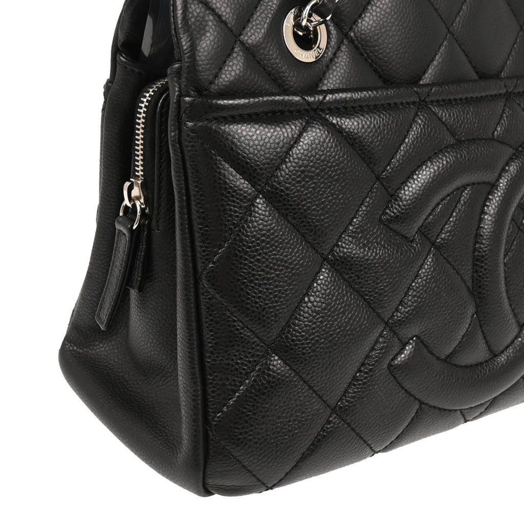 Chanel 2013-2014 Black Caviar Timeless CC Chain Tote Bag