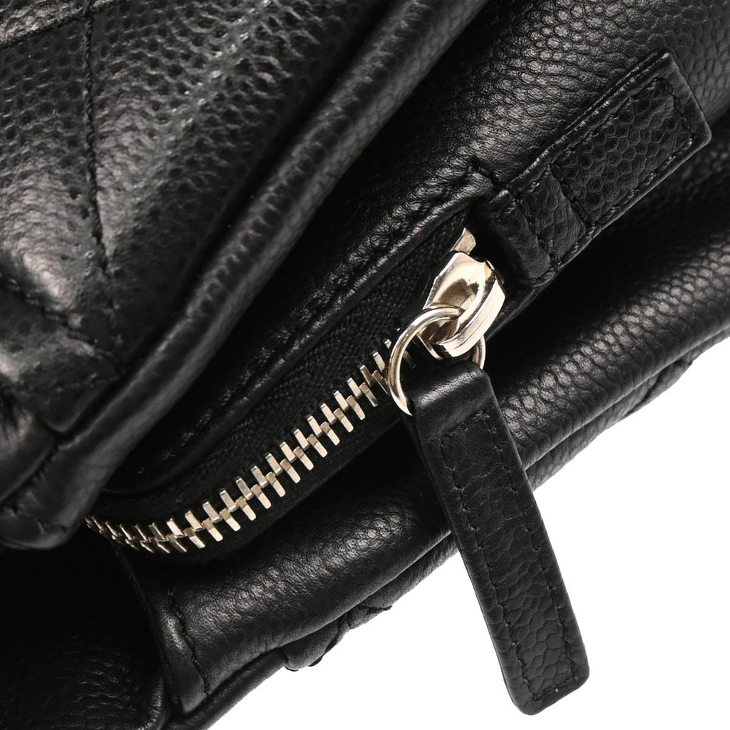 Chanel 2013-2014 Black Caviar Timeless CC Chain Tote Bag