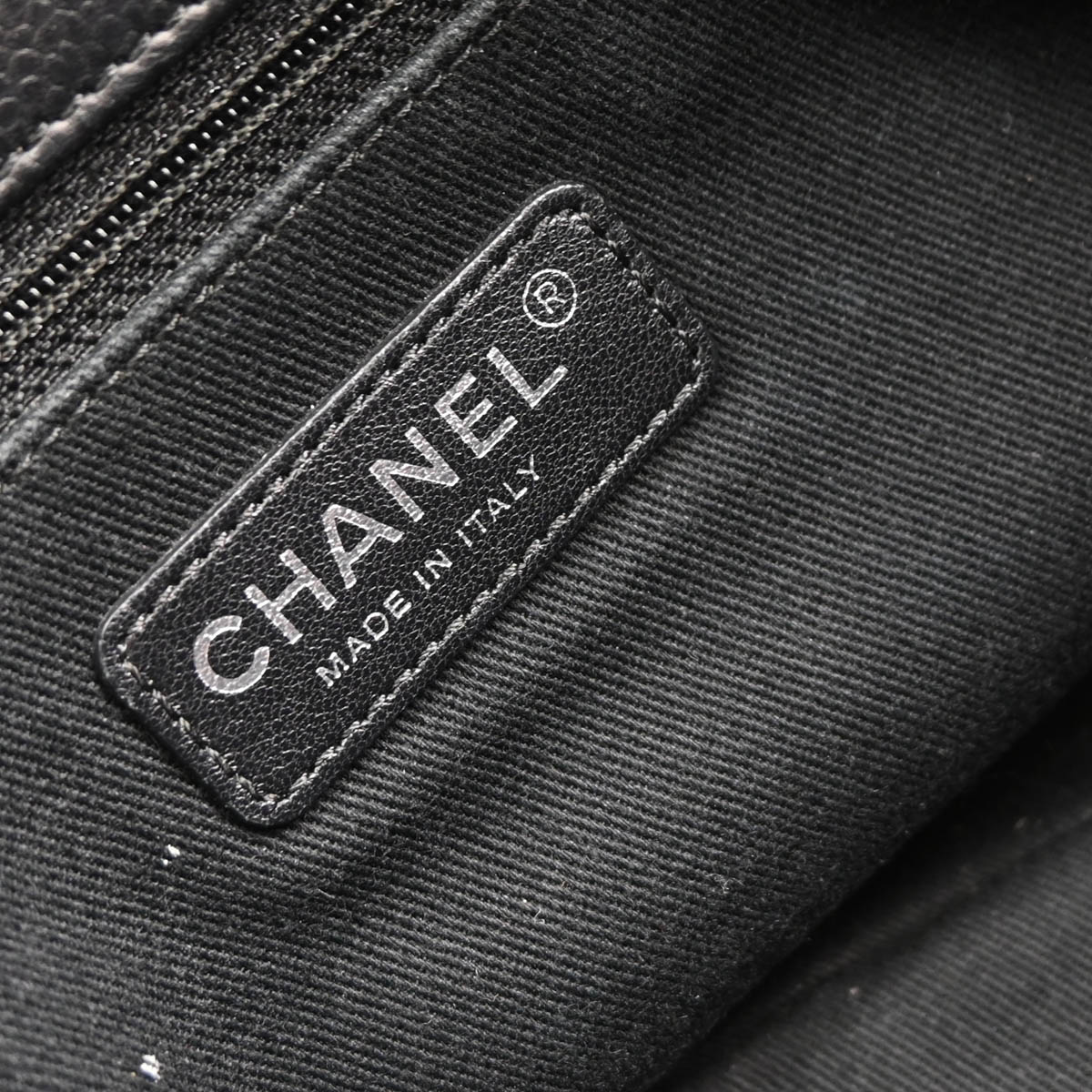 Chanel 2013-2014 Black Caviar Timeless CC Chain Tote Bag