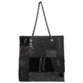 Chanel 2018 Black Patchwork Chain Tote Bag