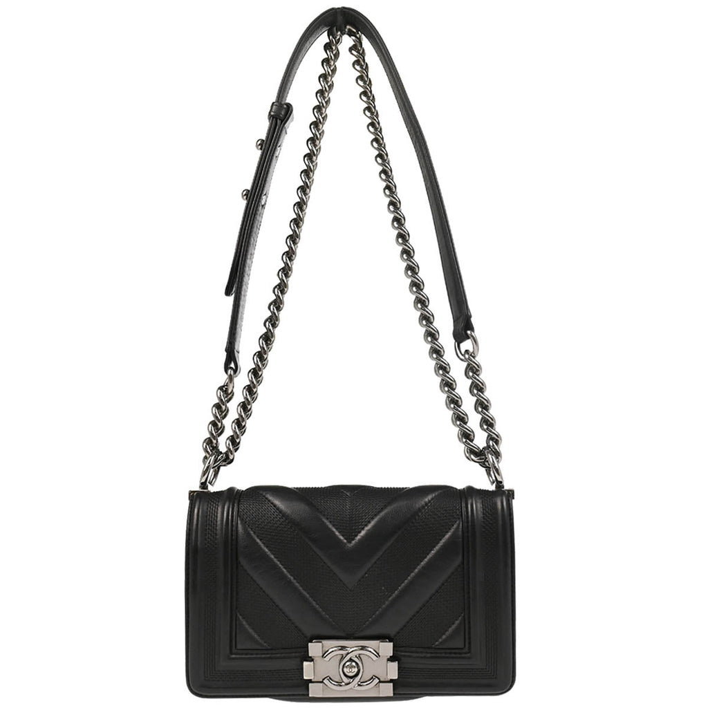Boy Chanel 2019 Black Lambskin Small Chain Shoulder Bag