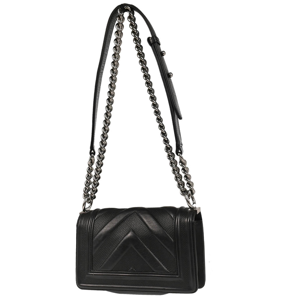 Boy Chanel 2019 Black Lambskin Small Chain Shoulder Bag