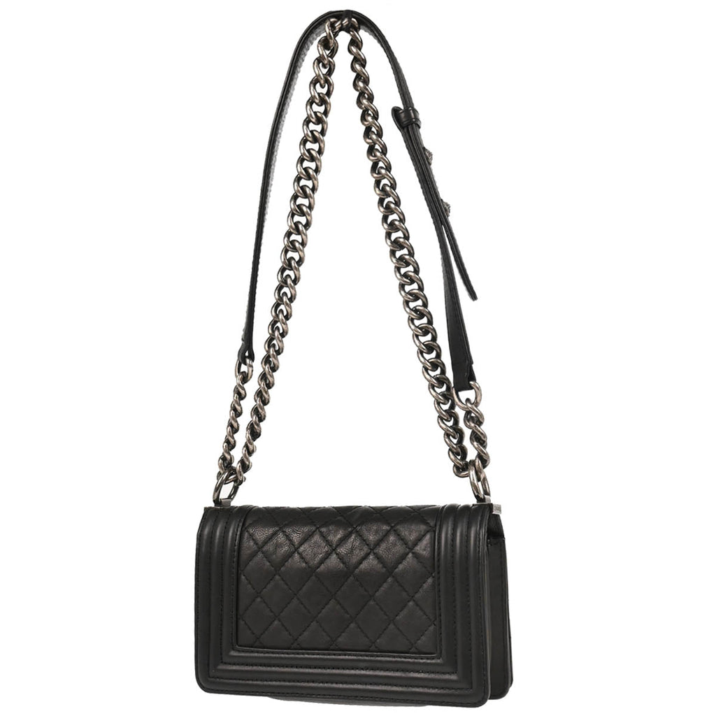 Boy Chanel 2014 Black Calfskin Small Chain Shoulder Bag