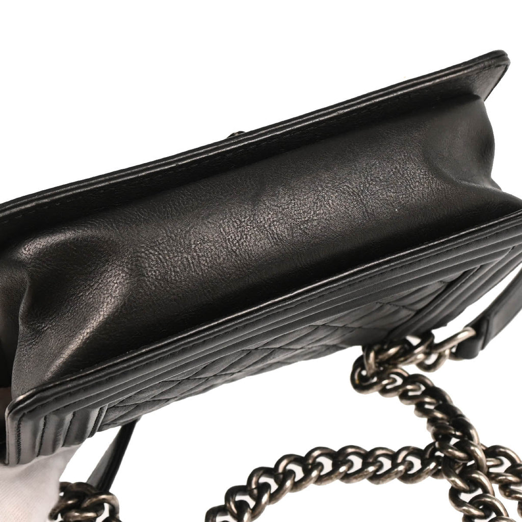 Boy Chanel 2014 Black Calfskin Small Chain Shoulder Bag