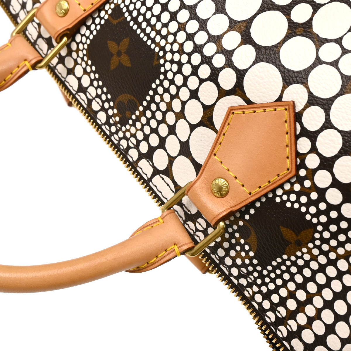 Louis Vuitton Yayoi Kusama 2012 White Monogram Town Speedy 30 Handbag M40690