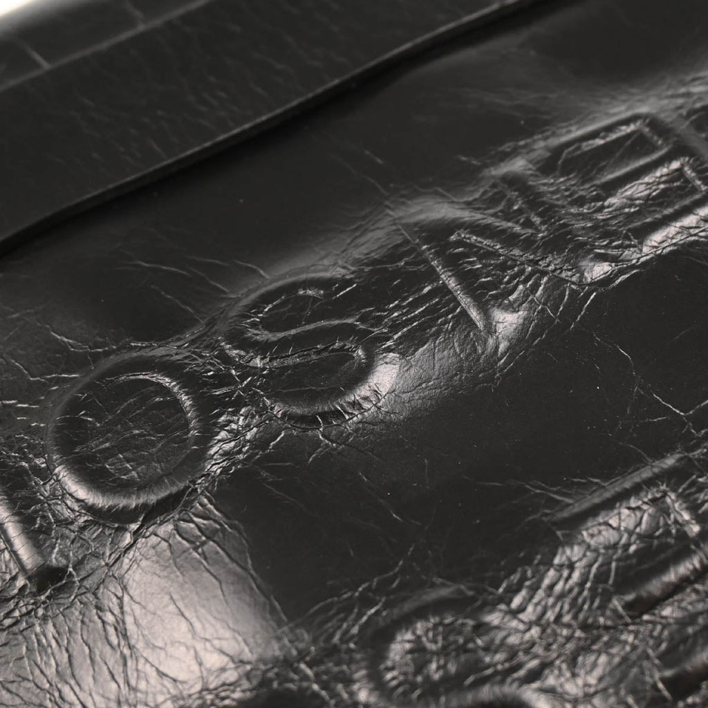 Chanel 2014-2015 Black Calfskin Je Ne Suis Pas En Solde Pouch Clutch Bag
