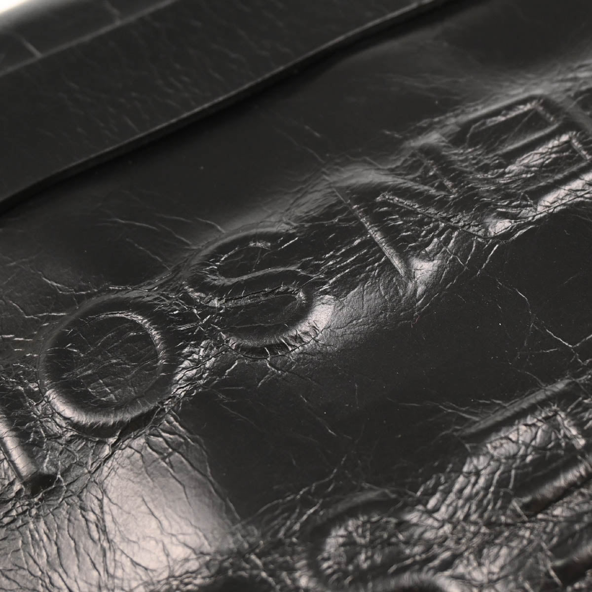 Chanel 2014-2015 Black Calfskin Je Ne Suis Pas En Solde Pouch Clutch Bag