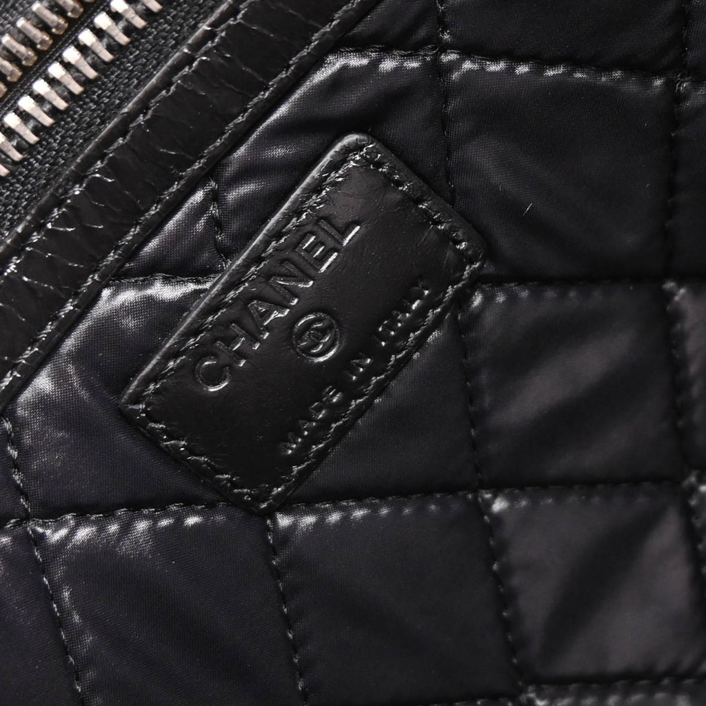 Chanel 2014-2015 Black Calfskin Je Ne Suis Pas En Solde Pouch Clutch Bag