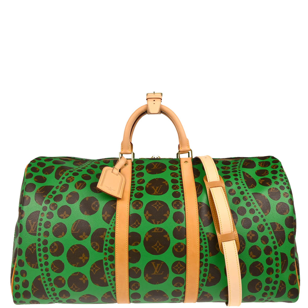 Louis Vuitton 2012 Pumpkin Dot Keepall Bandouliere 55 Duffle 2way Handbag M40696