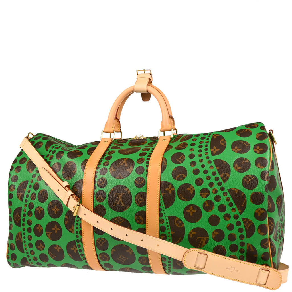Louis Vuitton 2012 Pumpkin Dot Keepall Bandouliere 55 Duffle 2way Handbag M40696
