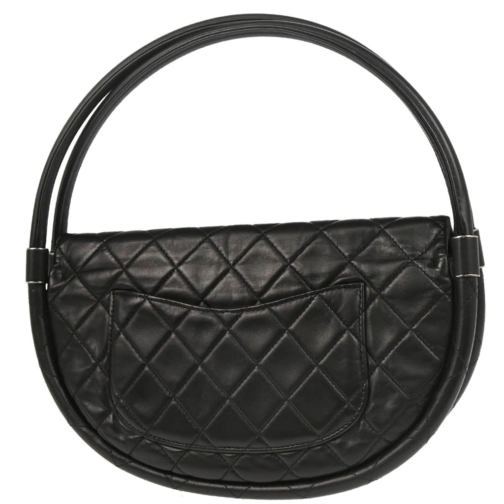 Chanel 2013-2014 Black Lambskin Medium Hula Hoop Handbag