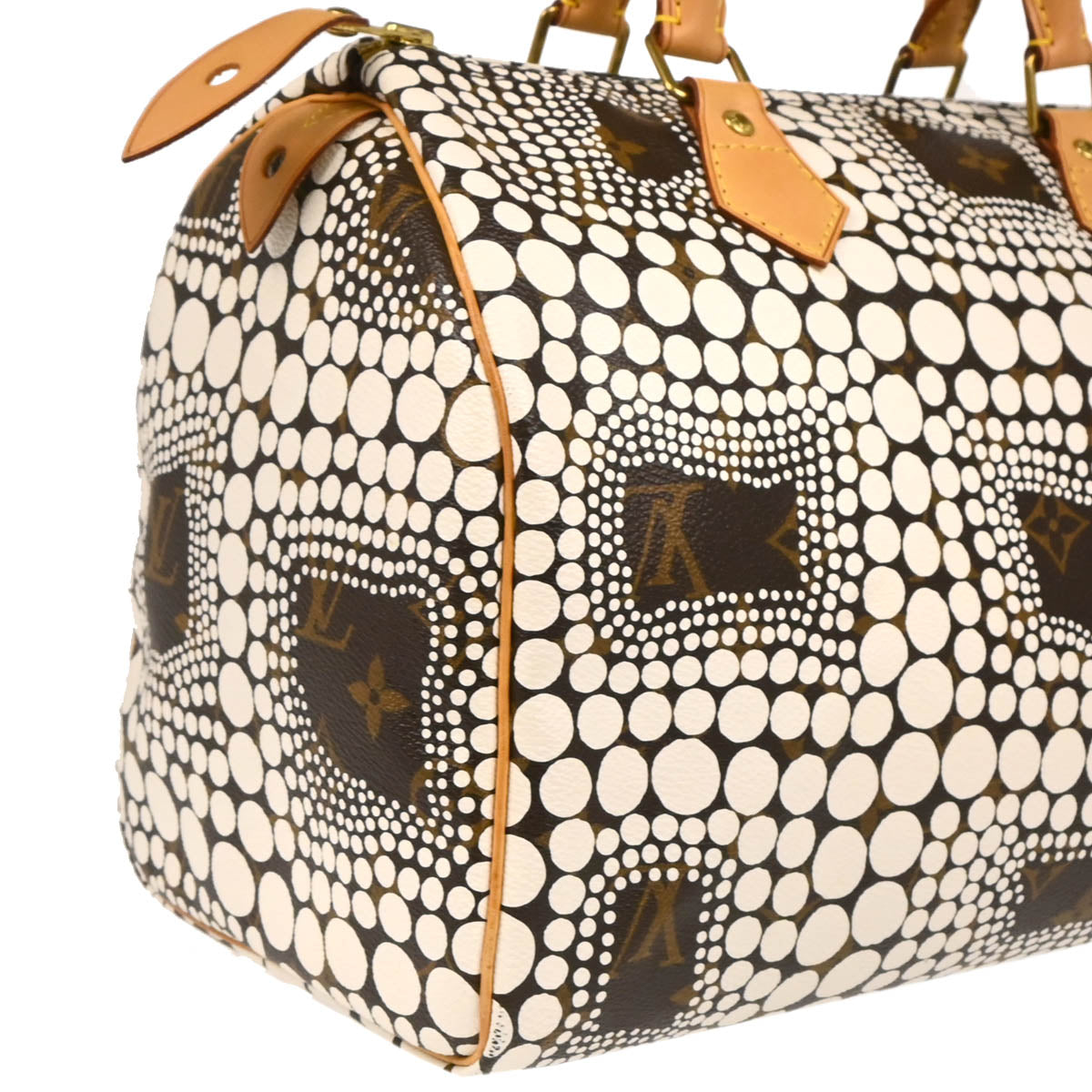Louis Vuitton Yayoi Kusama 2012 White Monogram Town Speedy 30 Handbag M40690