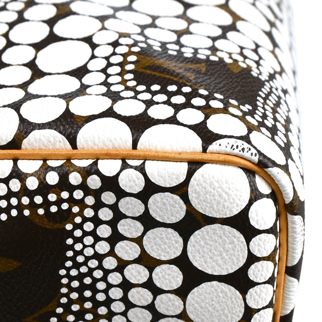 Louis Vuitton Yayoi Kusama 2012 White Monogram Town Speedy 30 Handbag M40690