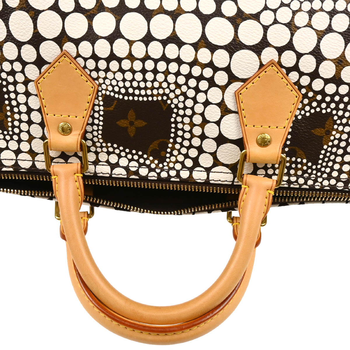 Louis Vuitton Yayoi Kusama 2012 White Monogram Town Speedy 30 Handbag M40690