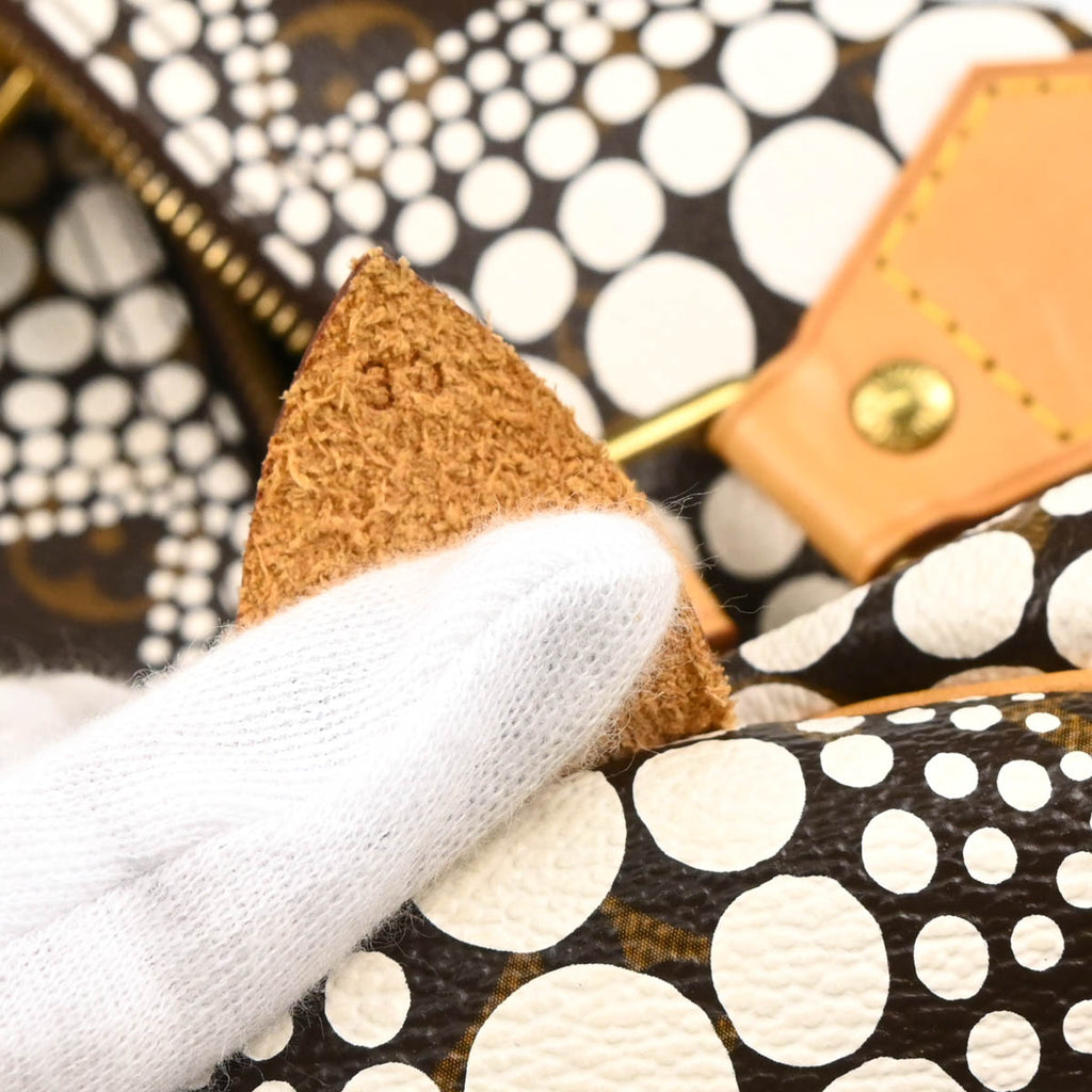 Louis Vuitton Yayoi Kusama 2012 White Monogram Town Speedy 30 Handbag M40690