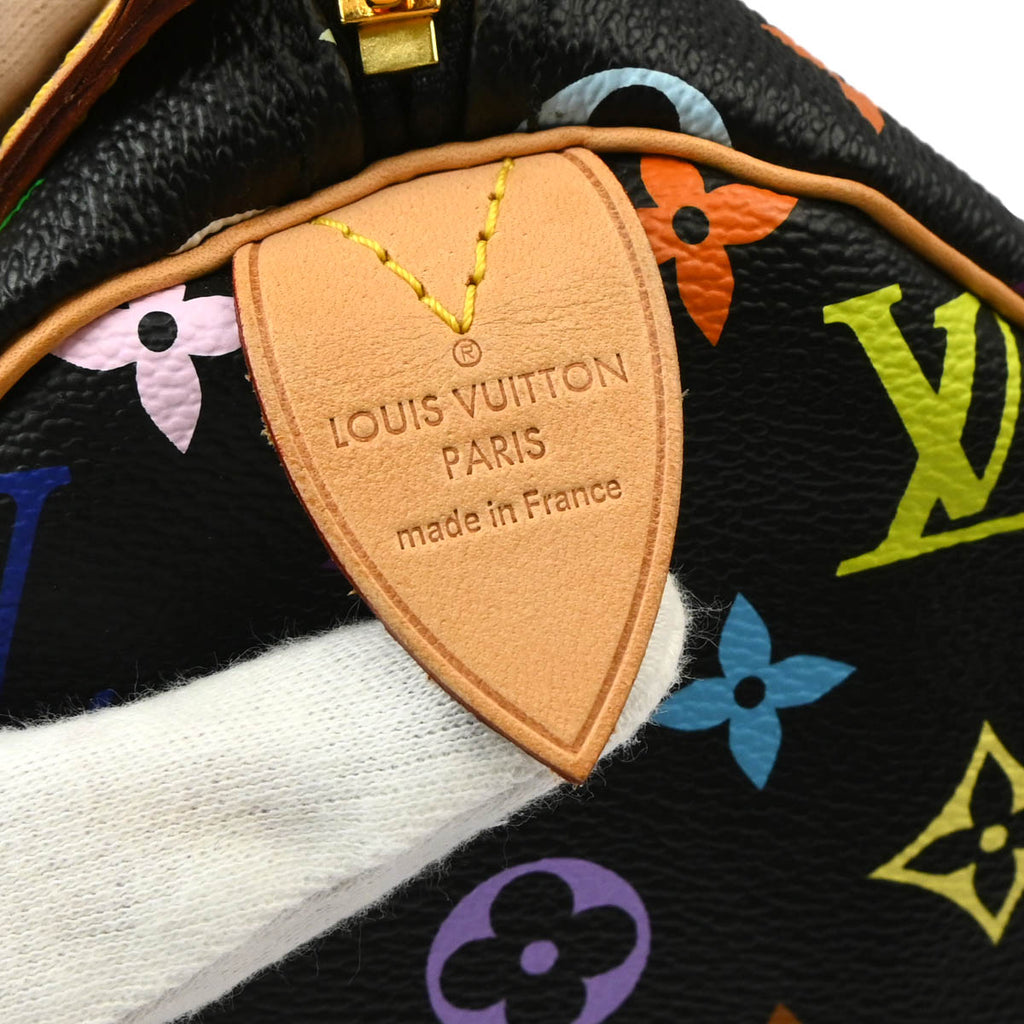 Louis Vuitton 2011 Black Monogram Multicolor Speedy 30 Handbag M92642