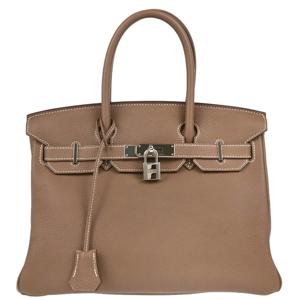 Hermes 2013 Etoupe Gray Togo Birkin 30 Handbag