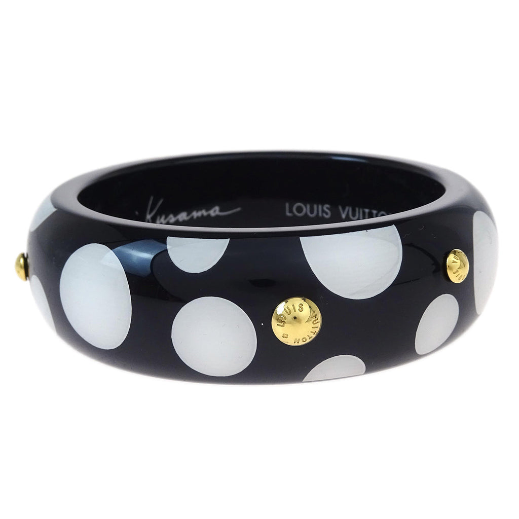 Louis Vuitton Black Brasle Dot Infinity GM Bangle M66681