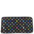 Louis Vuitton Black Multicolor Zippy Wallet M60243