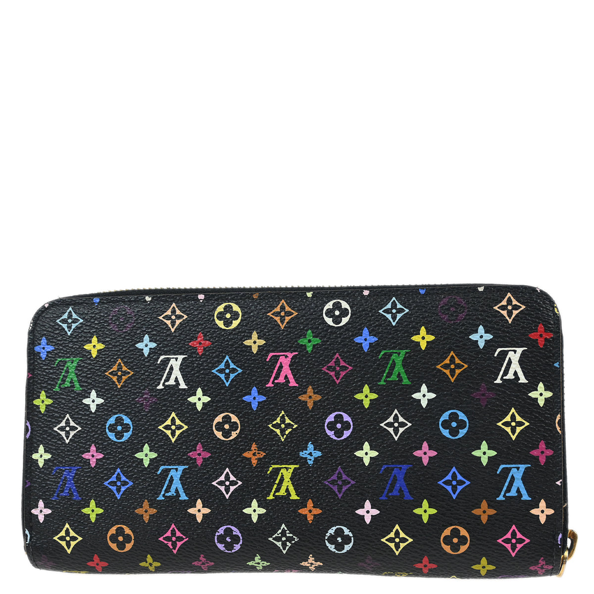 Louis Vuitton Black Multicolor Zippy Wallet M60243