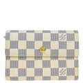 Louis 2010 Vuitton Damier Azur Portefeuille Alexandra Wallet N63068