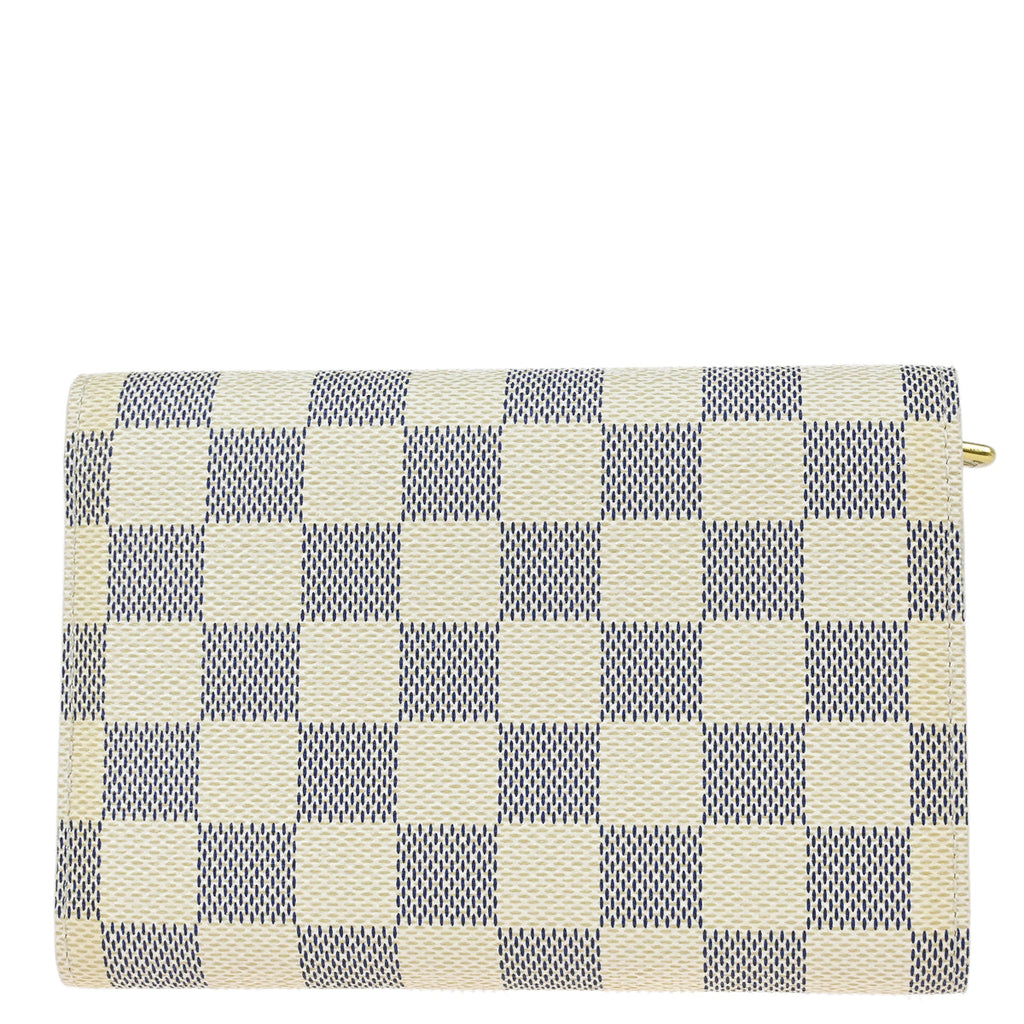 Louis 2010 Vuitton Damier Azur Portefeuille Alexandra Wallet N63068