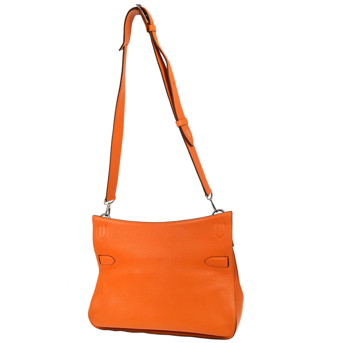 Hermes 2010 Orange Taurillon Clemence Jypsiere 34 Shoulder Bag