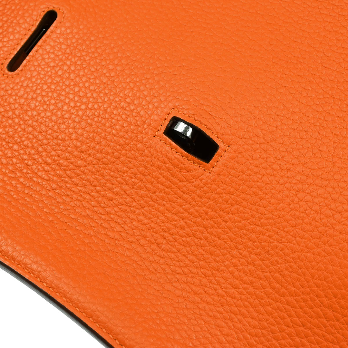 Hermes 2010 Orange Taurillon Clemence Jypsiere 34 Shoulder Bag