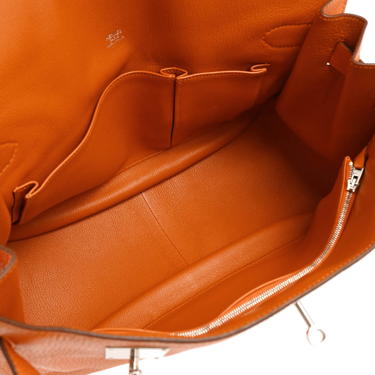 Hermes 2010 Orange Taurillon Clemence Jypsiere 34 Shoulder Bag