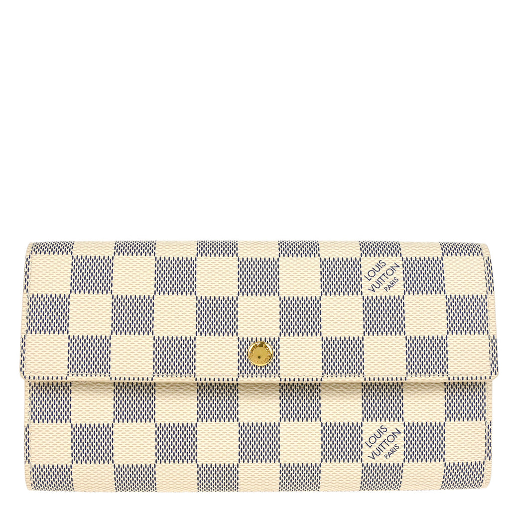 Louis Vuitton 2012 Damier Azur Portefeuille Sarah Coin Purse Wallet N61735