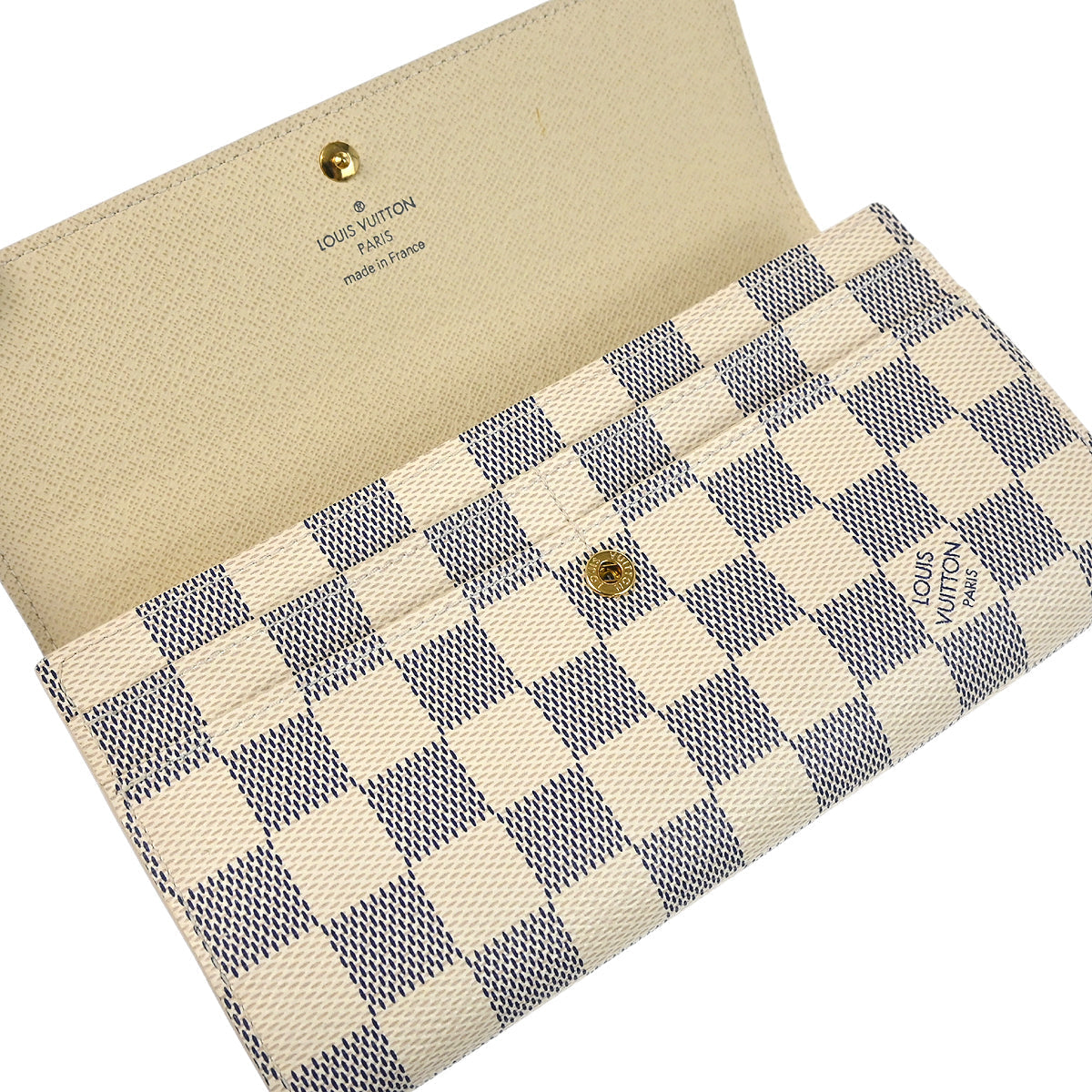 Louis Vuitton 2012 Damier Azur Portefeuille Sarah Coin Purse Wallet N61735