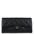 Chanel 2018-2019 Black Caviar Long Wallet