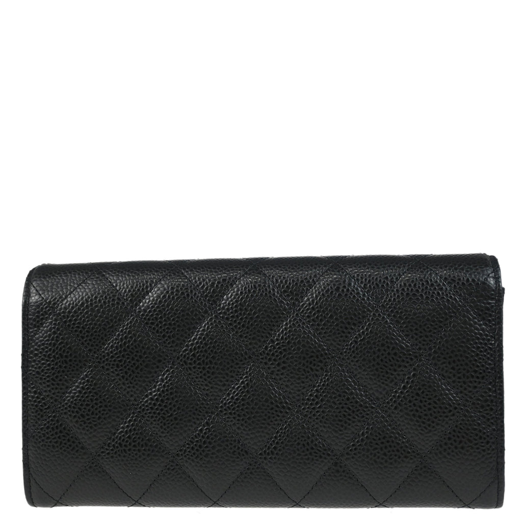 Chanel 2018-2019 Black Caviar Long Wallet