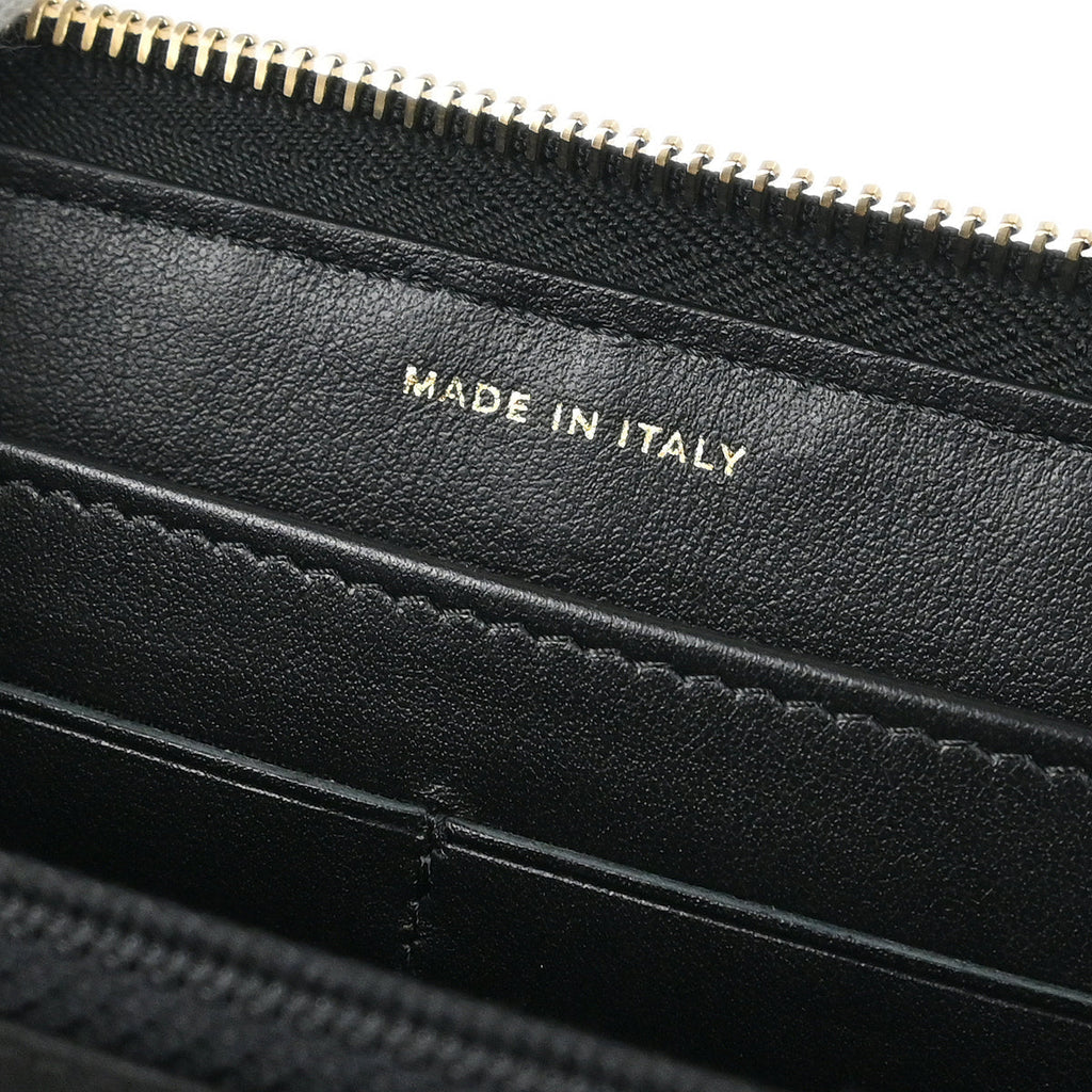 Chanel 2018-2019 Black Lambskin Camellia Long Wallet