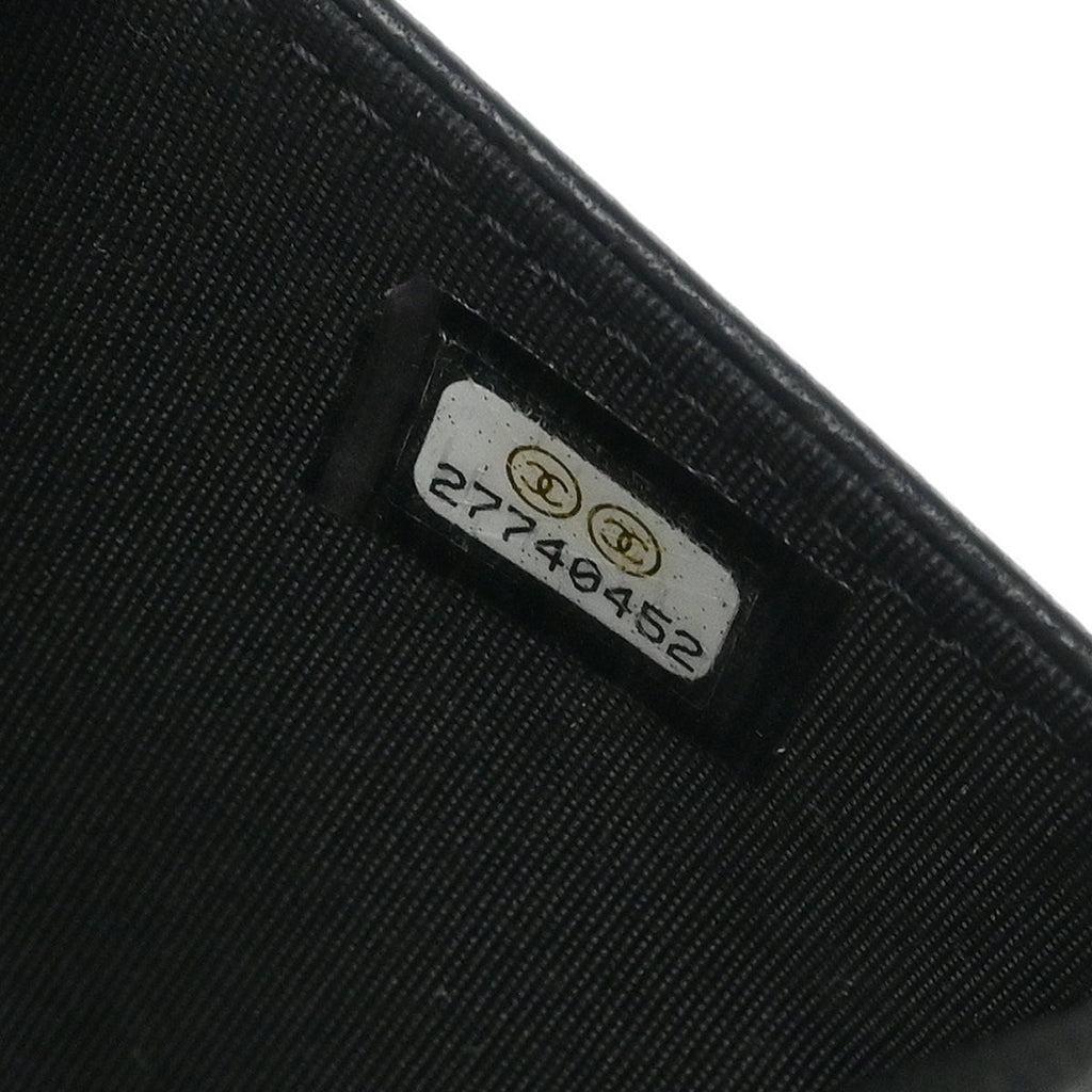 Boy Chanel 2019 Black Raffia Calfskin WOC Shoulder Wallet Bag