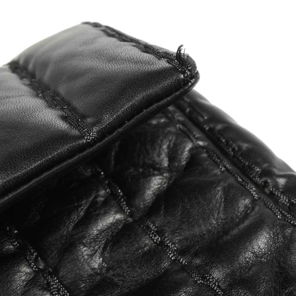 Chanel 2011 Black Lambskin Vertical Stitch Shoulder Bag