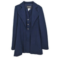 Chanel 2014 Single Breasted Coat Navy #38