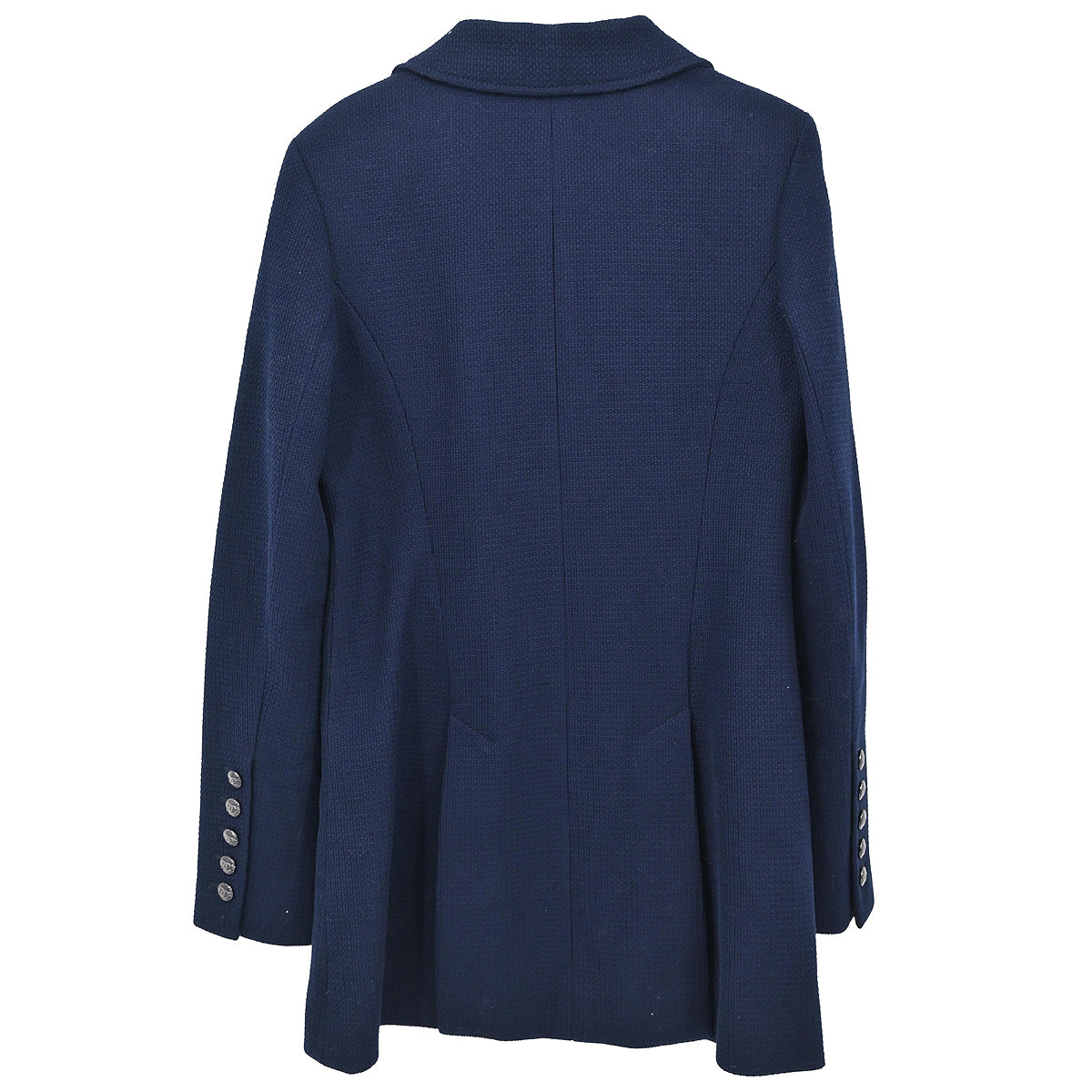 Chanel 2014 Single Breasted Coat Navy #38