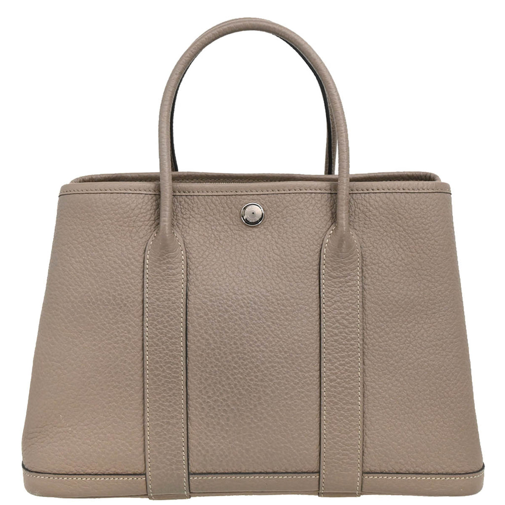 Hermes 2017 Gris Asphalt Negonda Garden Party TPM Tote Handbag