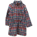 Chanel 2014 Rain Coat Tweed Print Blue #34