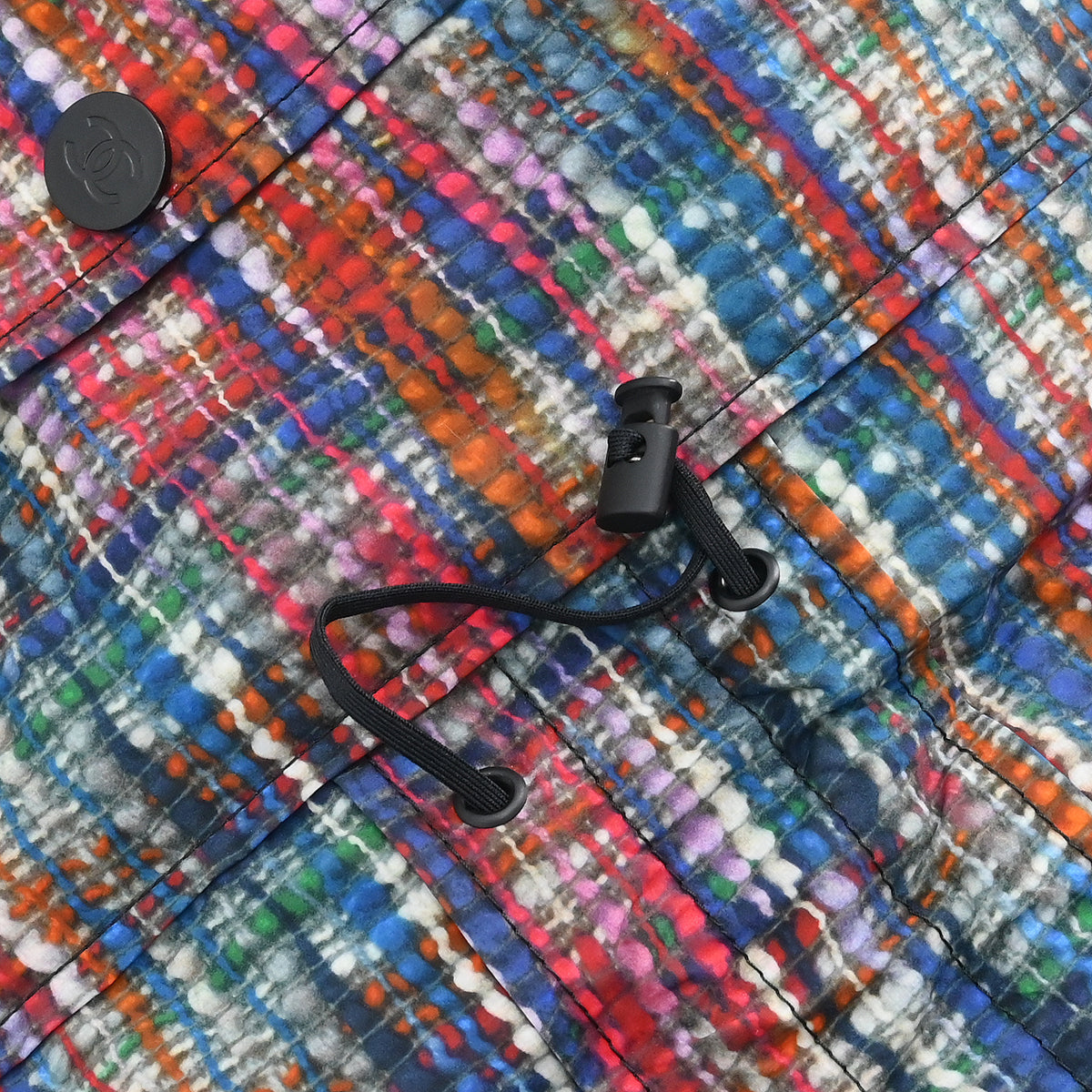 Chanel 2014 Rain Coat Tweed Print Blue #34