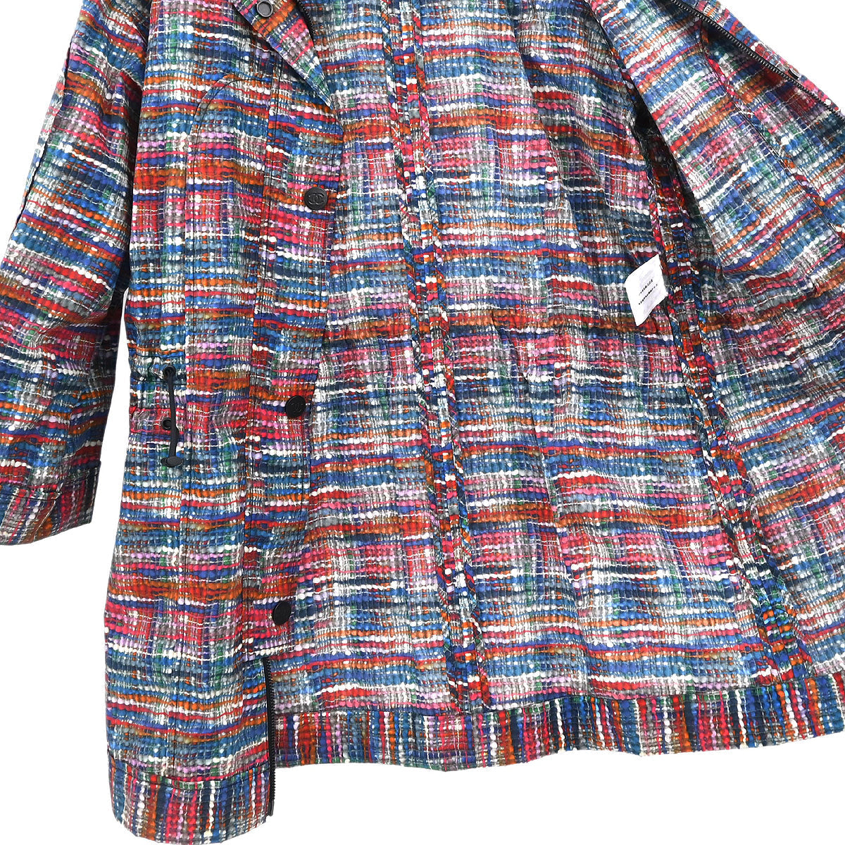 Chanel 2014 Rain Coat Tweed Print Blue #34