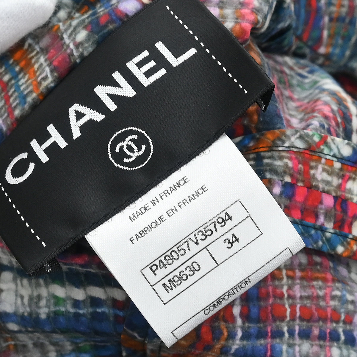 Chanel 2014 Rain Coat Tweed Print Blue #34
