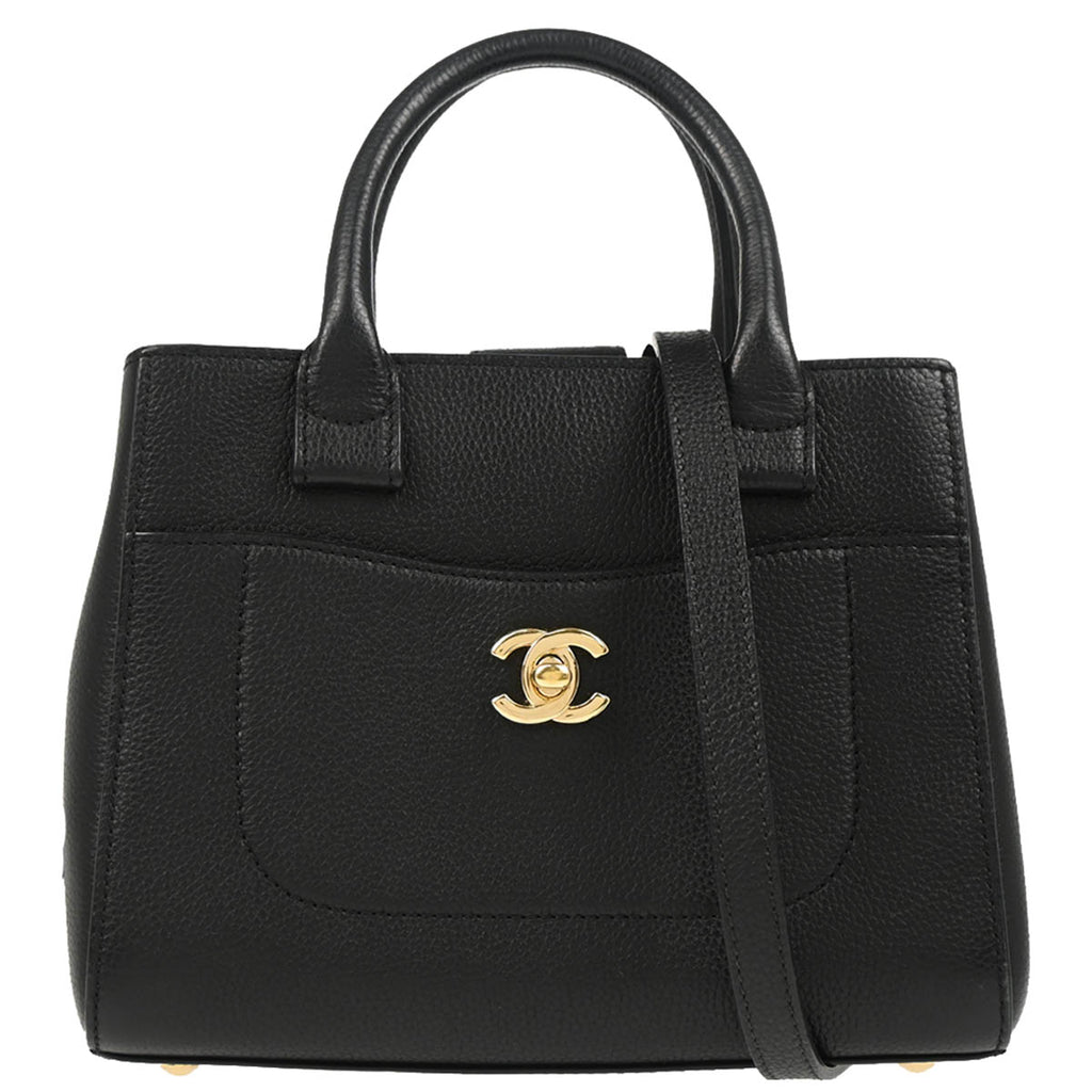 Chanel 2017 Black Calfskin Neo Executive 2way Shoulder Handbag