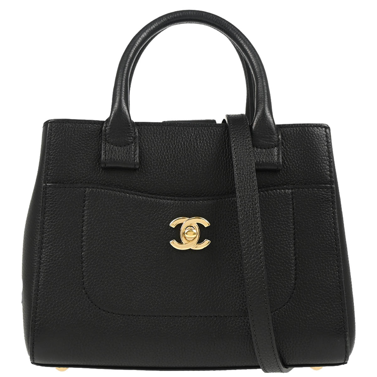 Chanel 2017 Black Calfskin Neo Executive 2way Shoulder Handbag